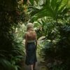 blonde woman in jungle